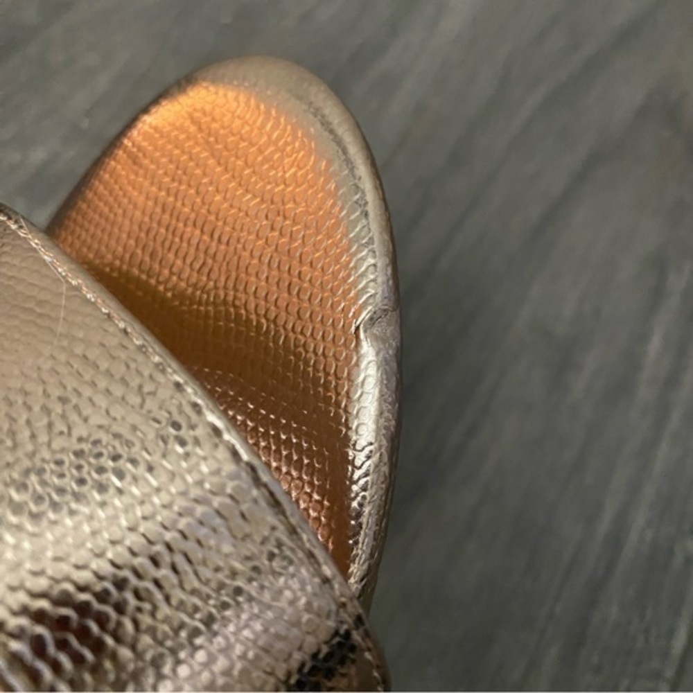 Rose Gold Strappy Stiletto Sandels - Picture 7 of 8